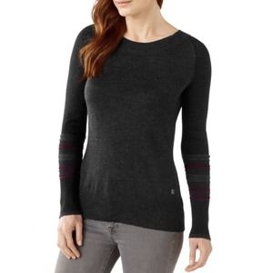 SMARTWOOL Women's LightweightStripe Crew Sweater Small Or Medium
